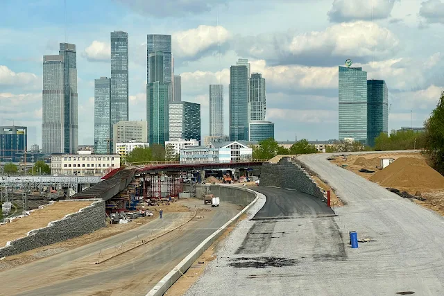 строящийся Северный дублёр Кутузовского проспекта, Москва-Сити