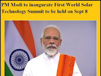 First World Solar Technology Summit to be held on Sept 08.