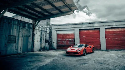 Free HD Wallpaper Red Ferrari Car