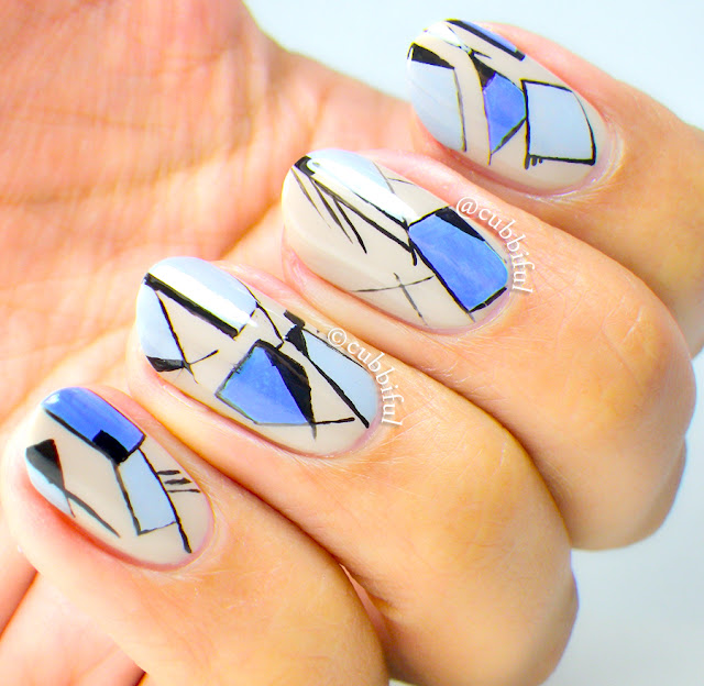 geometric nail art