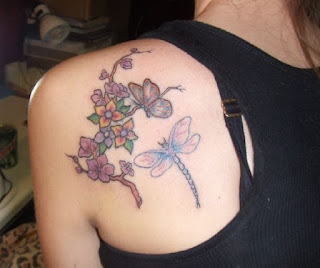 flower tattoos on shoulder