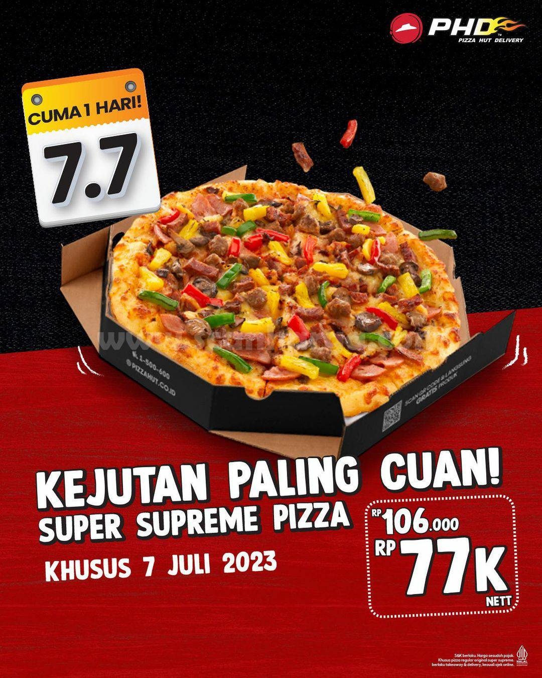 Promo PHD 7.7 – Harga Spesial Super Supreme Pizza Cuma Rp. 77.000