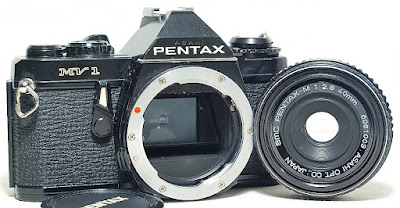 Pentax MV1 35mm SLR (Black) Body #610, SMC Pentax-M 40mm 1:2.8 #003