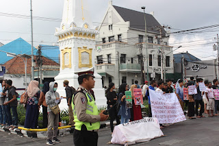 Demi Keamanan dan Kondusifitas, Polresta Yogyakarta Amankan Aksi Damai di Tugu Pal Putih