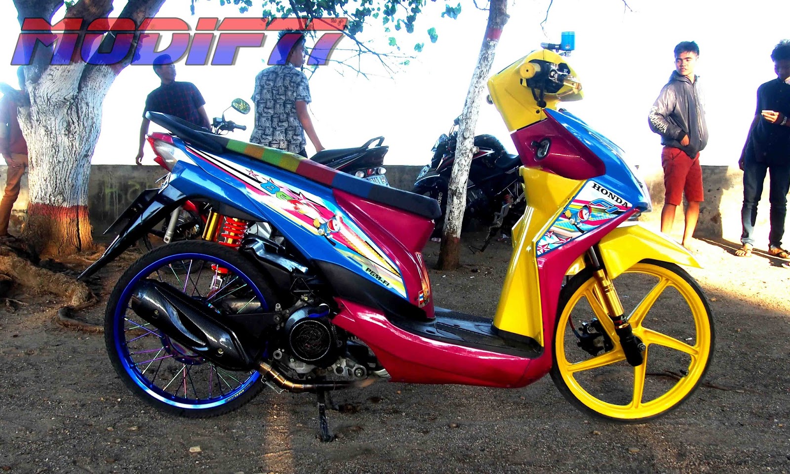 Beat Modifikasi Color Happy Doraemon PMKS MODIF 77