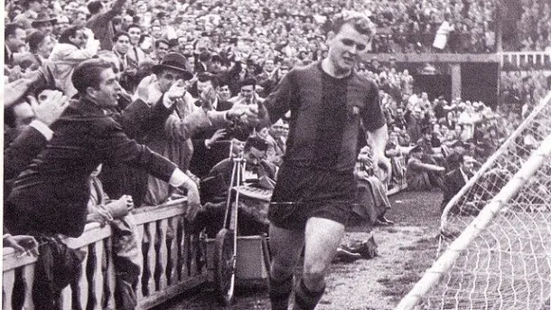 El 12 de octubre de 1950 debutó Kubala con la camiseta del Barça
