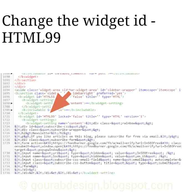 change widget id