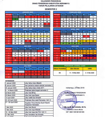 Download Kalender Pendidikan Terbaru Kabupaten Indramayu Tahun 2019 / 2020