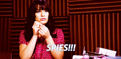 Rachel yelling, spies!