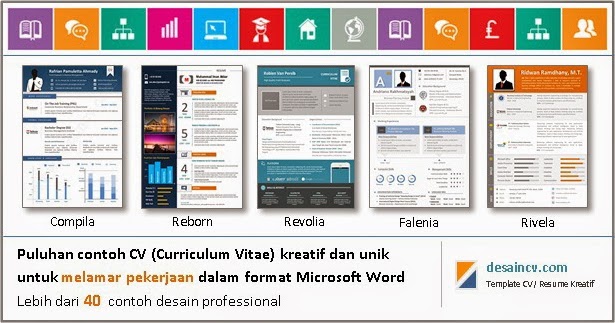 Desain CV Kreatif: Contoh CV Kreatif + Download Link