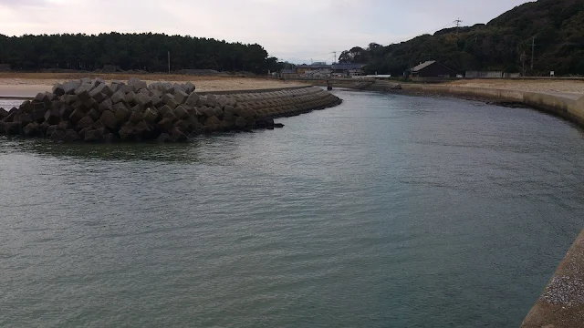 新宮へ流れ込む湊川