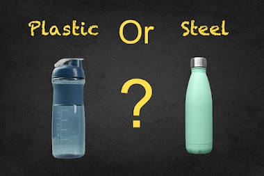 Reduce takeaway coffee cups. Use a stainless steel water bottle or a plastic bottle?