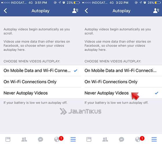 Cara Menonaktifkan Autoplay Video yang tayang di Facebook (Agar Hemat Kuota)