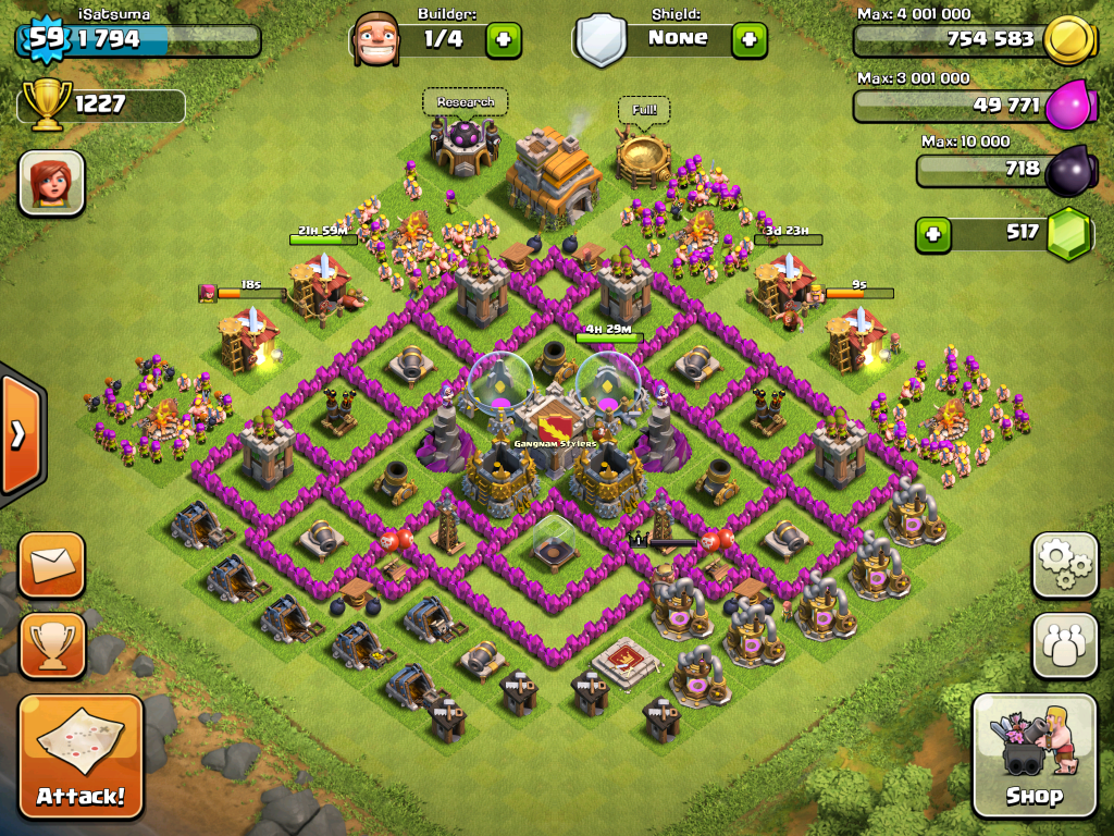 Clash of clans base design town hall 7 - Clash of clans christmas ...