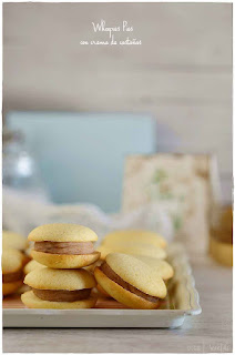 whoopies de cacao y vainilla- whoopies de chocolate- whoopies de chocolate con crema de cacahuete- whoopie pie red velvet