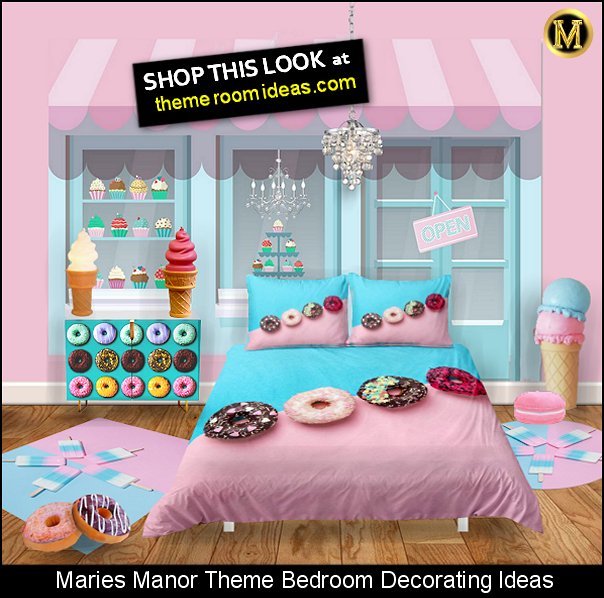 donut bedding donut pillows cake shop mural ice cream lamp ice cream rug ice cream decorating props