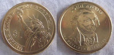 usa presidential dollar john adams