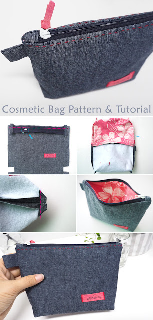 Cosmetic Bag from Jeans Tutorial