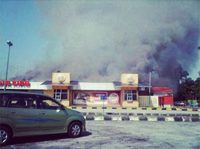 burger king extreme park shah alam terbakar