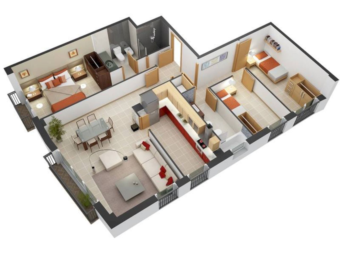30 Modern 3D Floor Plans  Help You To Make Your Dream Home  