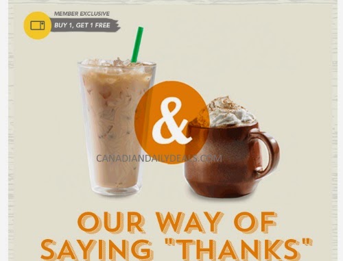 Starbucks BOGO Thankgiving