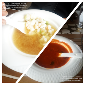 An Afternoon Of Gastronomical Delight - Ambrosia Bliss - Restaurant Review, prawn soup, charred tomato basil soup