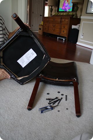 recovering parson's chair