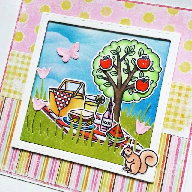 Sunny Studio Stamps: Summer Picnic Card by Jamie Peters (@jamie_scrappinstampers on Instagram)