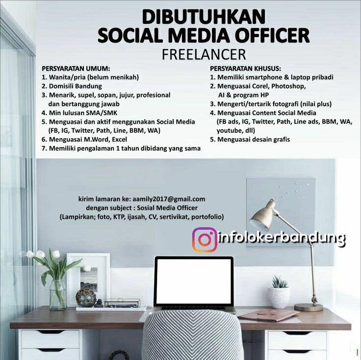  Lowongan  Kerja Social Media Officer Freelancer  Bandung 