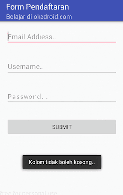  ketika kita ingin menciptakan akun social media  3 Cara Membuat Validasi Form Input Kosong EditText Android Studio