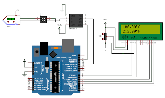 arduino uno max6675 interfacing