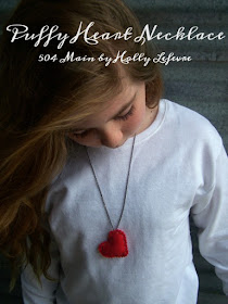 Use craft store felt hearts and a simple necklace for  a Valentines Day accessory