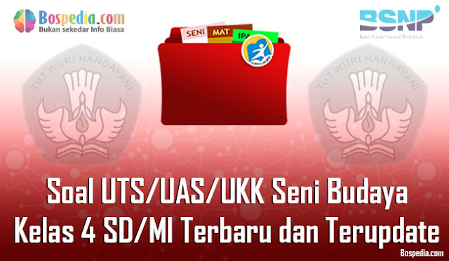 Soal UTS/UAS/UKK Seni Budaya Kelas 4 SD/MI Terbaru dan Terupdate