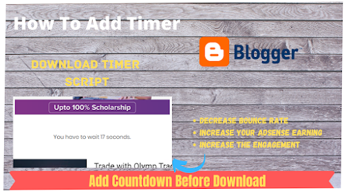 How To Add Countdown Timer in Blogger | Download Timer in Blogger 2020