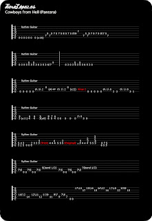 Tablaturas guitarra Cowboys from hell