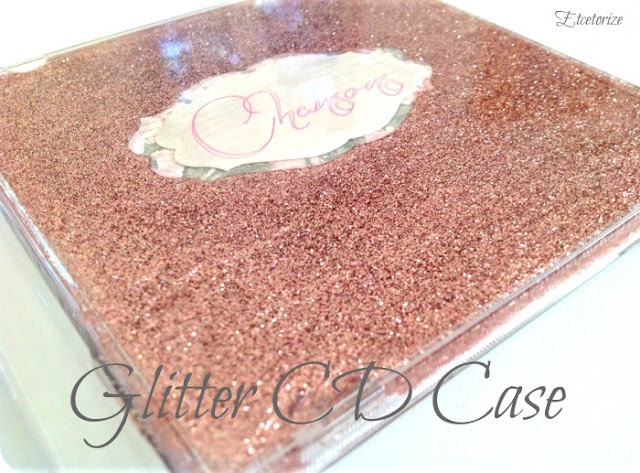 glitter CD, CD Case repurpose