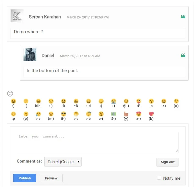 Blogger оптимизированная древовидная форма комментариев