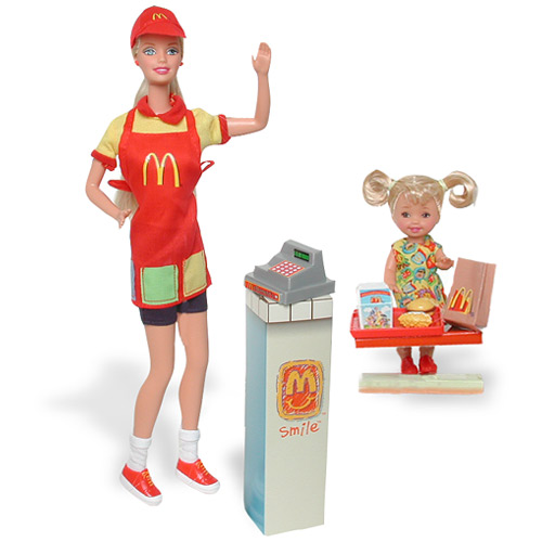 Barbie's doll became serving McDonald's