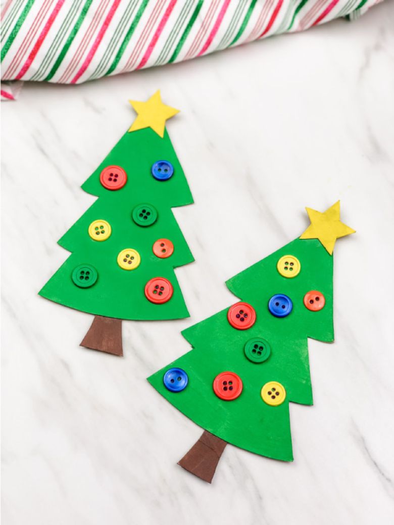 recycled Christmas tree craft for kids