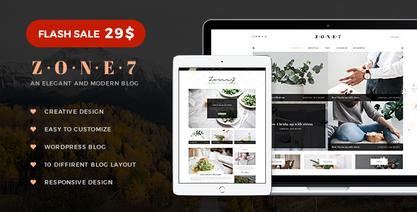 Zone 7 - An Elegant And Modern Blog WordPress Theme
