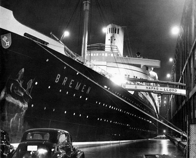 ss ts BREMEN photographed during the night of 29th to 30th 1939