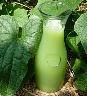 Fresh juice containing green veggies like kale is especially healthy.