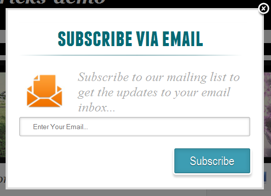 Pop Up Email Subscription Widget For Blogger