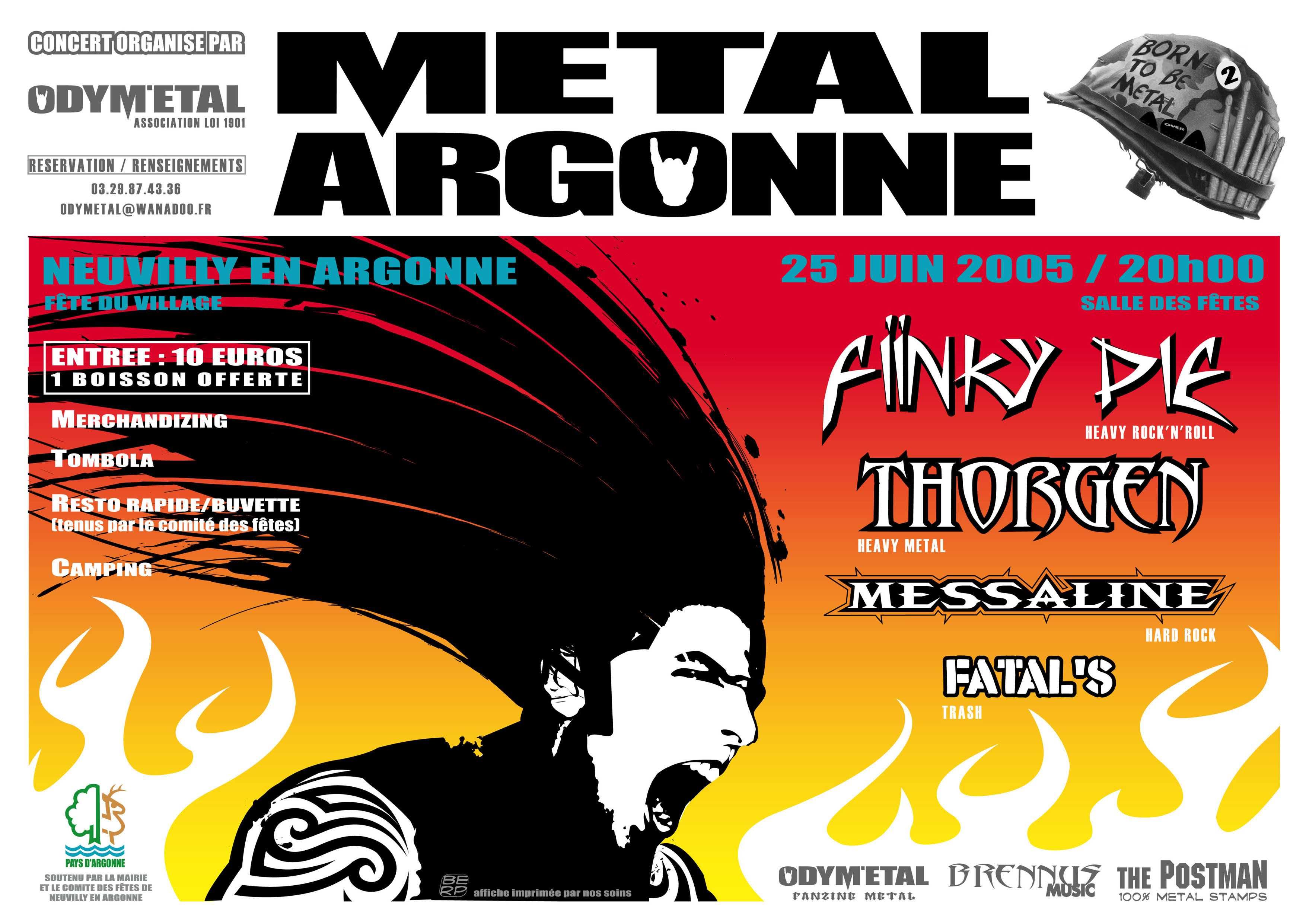 affiche METAL ARGONNE 25 juin 2005