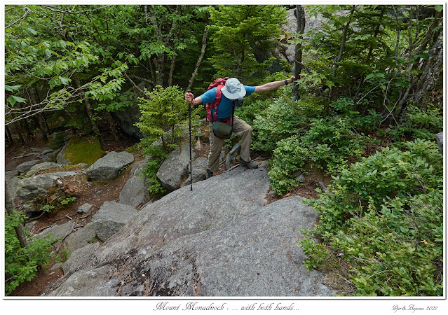 Mount Monadnock: ... with both hands...