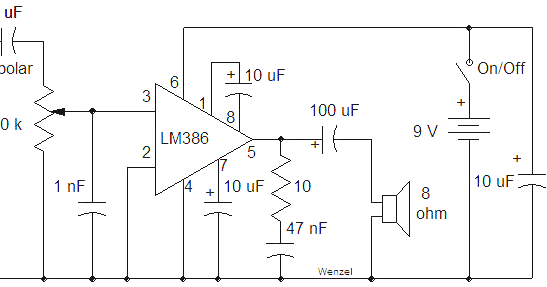 Simple LM386 Audio Amplifier Circuit Diagram The Circuit Simple LM386 Audio Amplifier Circuit Diagram The Circuit