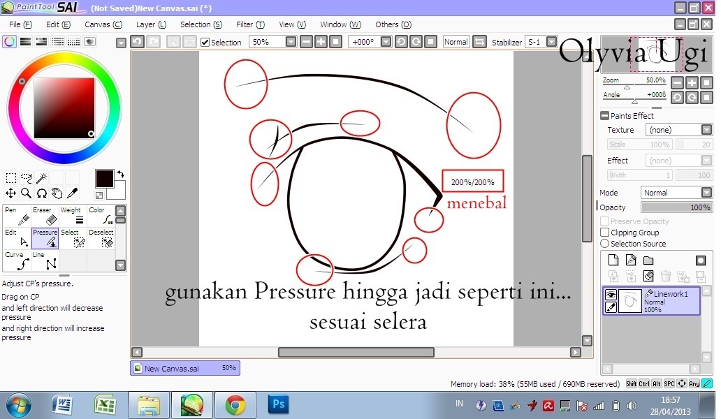 Belajar yuk!!!: Menggambar Mata Paint Tool SAI