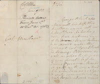 Lettre de Col Isaac Allen à Edward Winslow, concernant George Black, 1783;