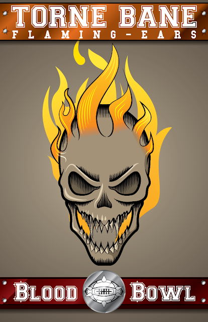 Blood Bowl Poster: Bane Undead Flaming Skull Ghost Rider