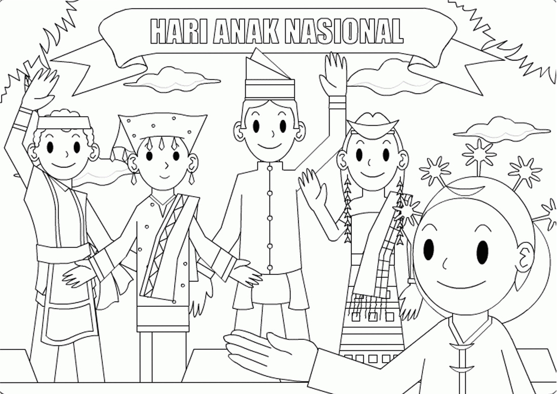 10 Mewarnai Gambar Belajar Di Sekolah